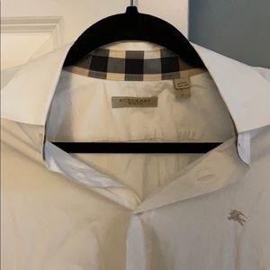 White Burberry brit l/s men button down